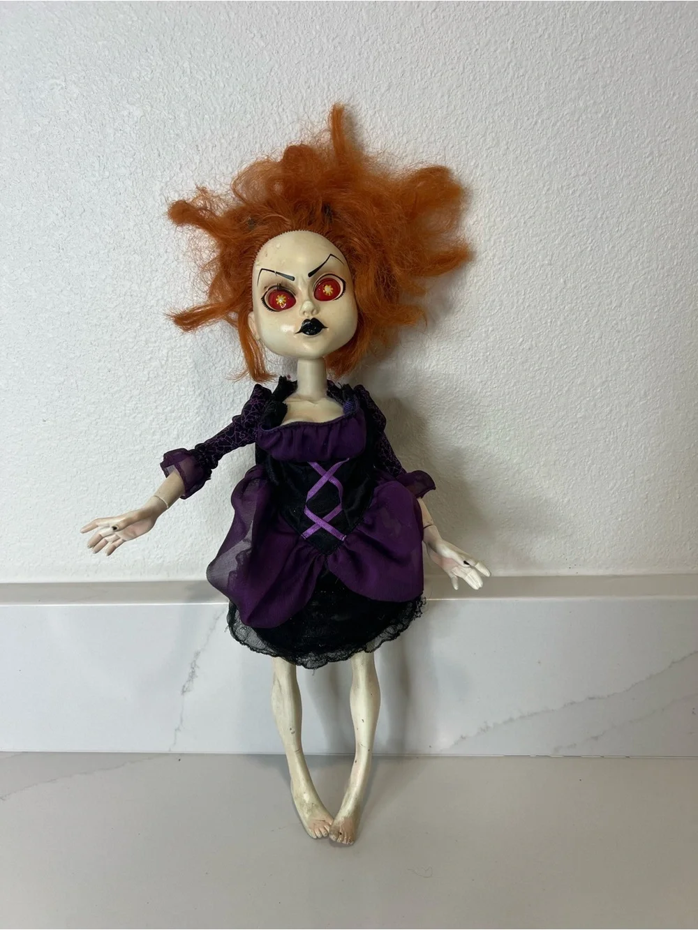 Living Dead Dolls Vintage 2004 Spooky Purple Witch Doll - Halloween